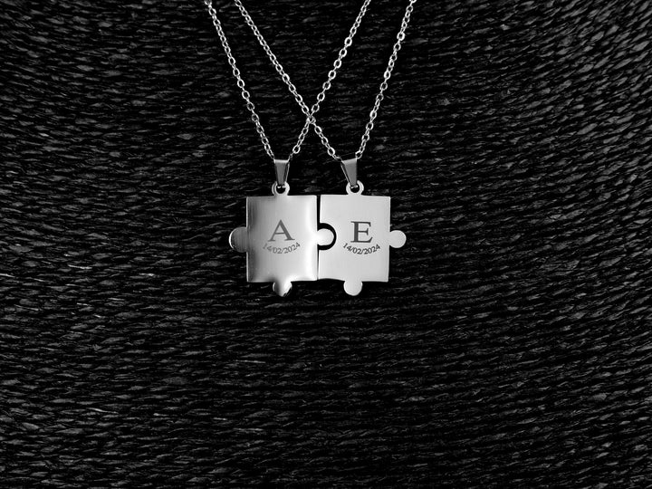 Couples Puzzle Piece Necklace