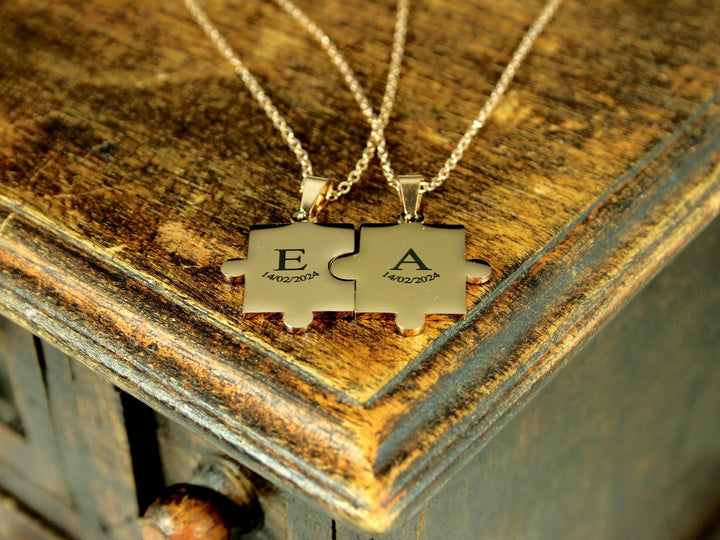 Couples Puzzle Piece Necklace