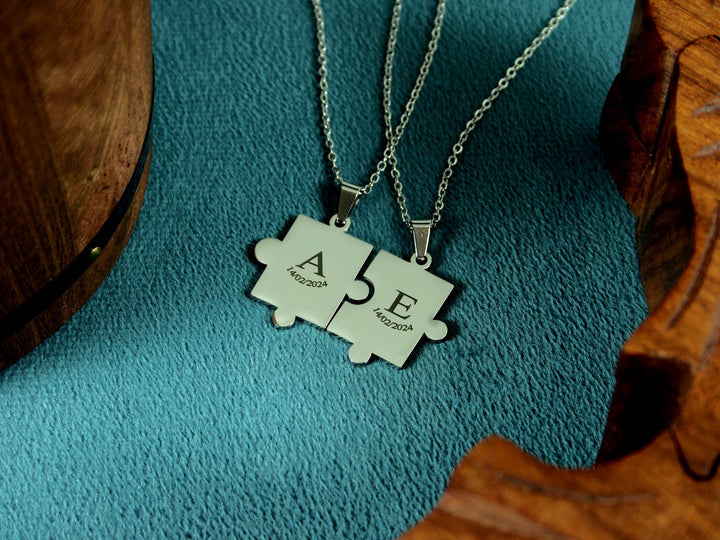 Couples Puzzle Piece Necklace