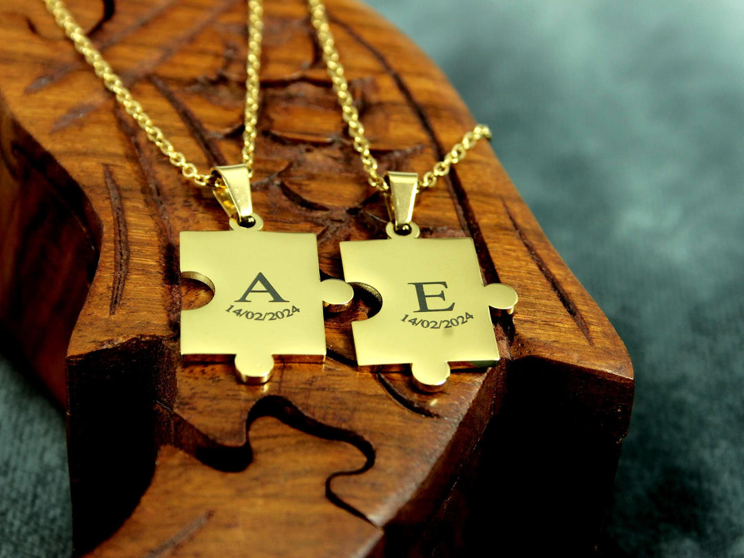 Couples Puzzle Piece Necklace