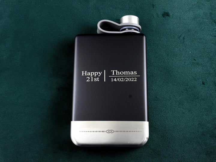 Rectangle Whiskey Flask: Engraved