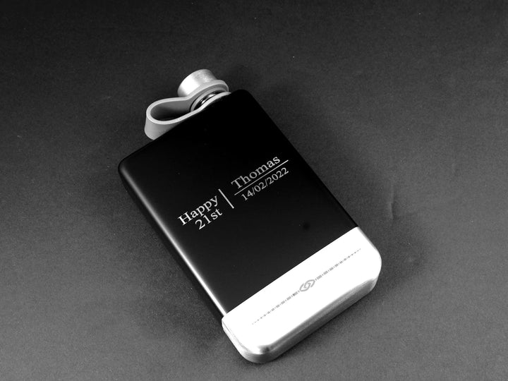 Rectangle Whiskey Flask: Engraved