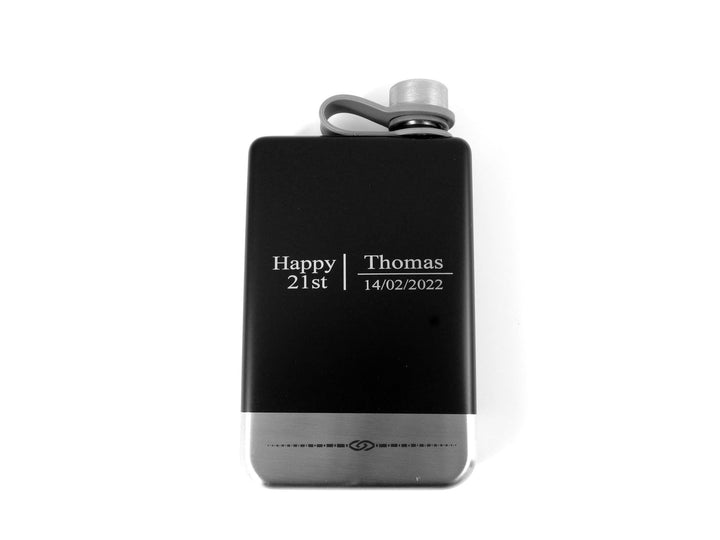 Rectangle Whiskey Flask: Engraved