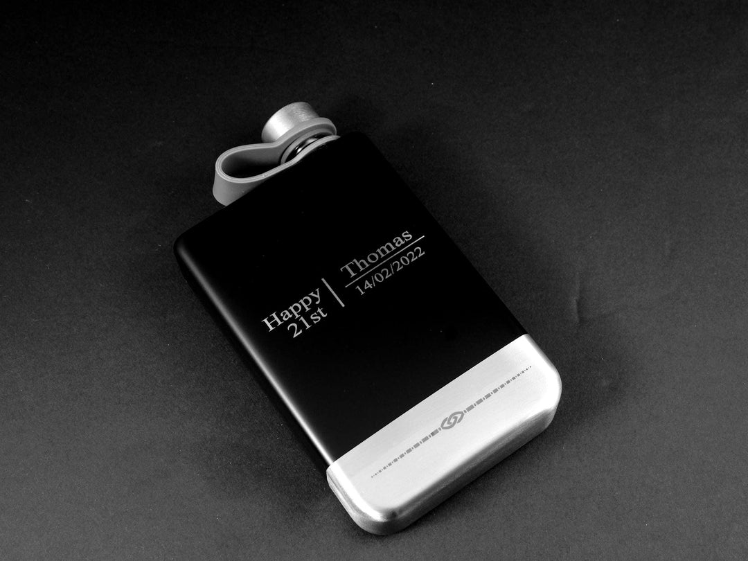 Engraved Stainless Steel Whiskey Flask: Personalized Groomsmen Gift