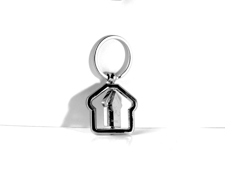 Personalised Couples Keychain, Rotating House