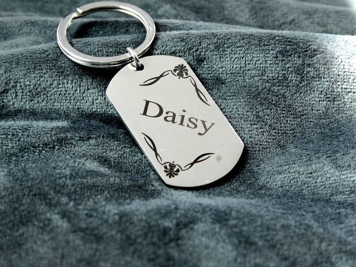 Personalised Dog Tag Keychain