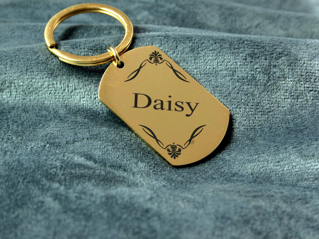 Personalised Dog Tag Keychain