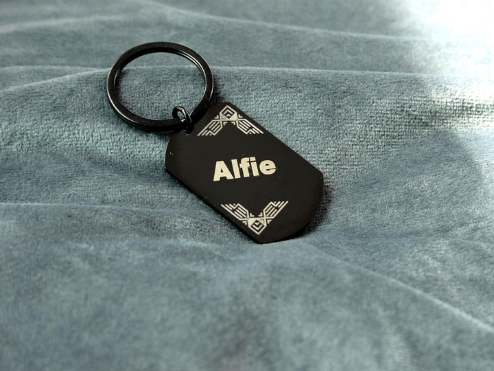 Personalised Dog Tag Keychain