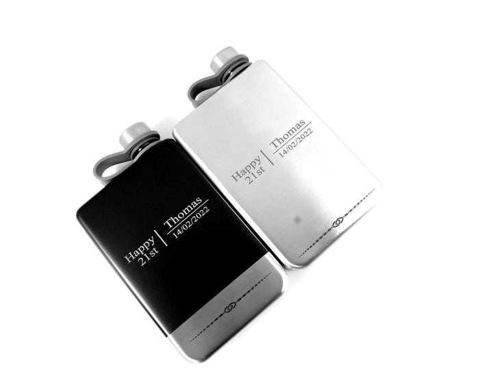 Engraved Stainless Steel Whiskey Flask: Personalized Groomsmen Gift
