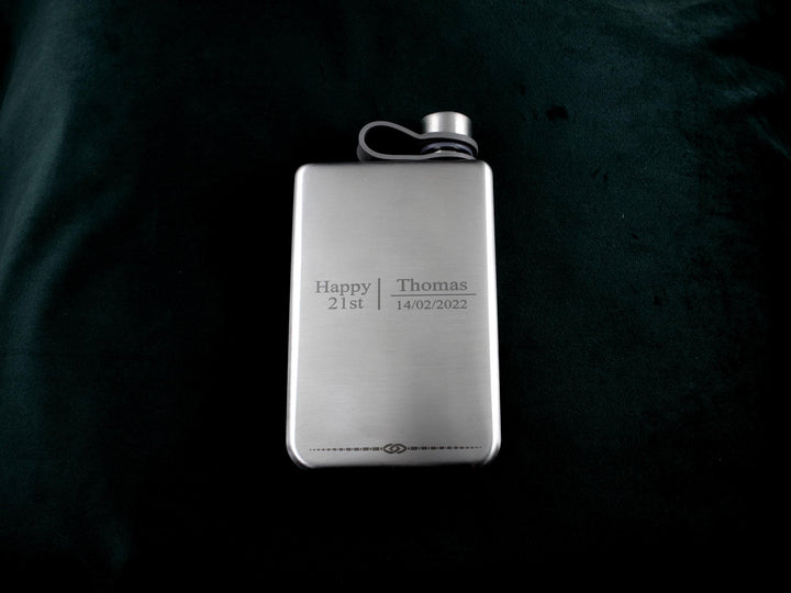 Engraved Stainless Steel Whiskey Flask: Personalized Groomsmen Gift