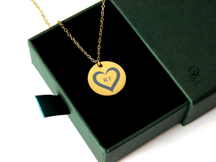 Gold Circle Pendant Necklace
