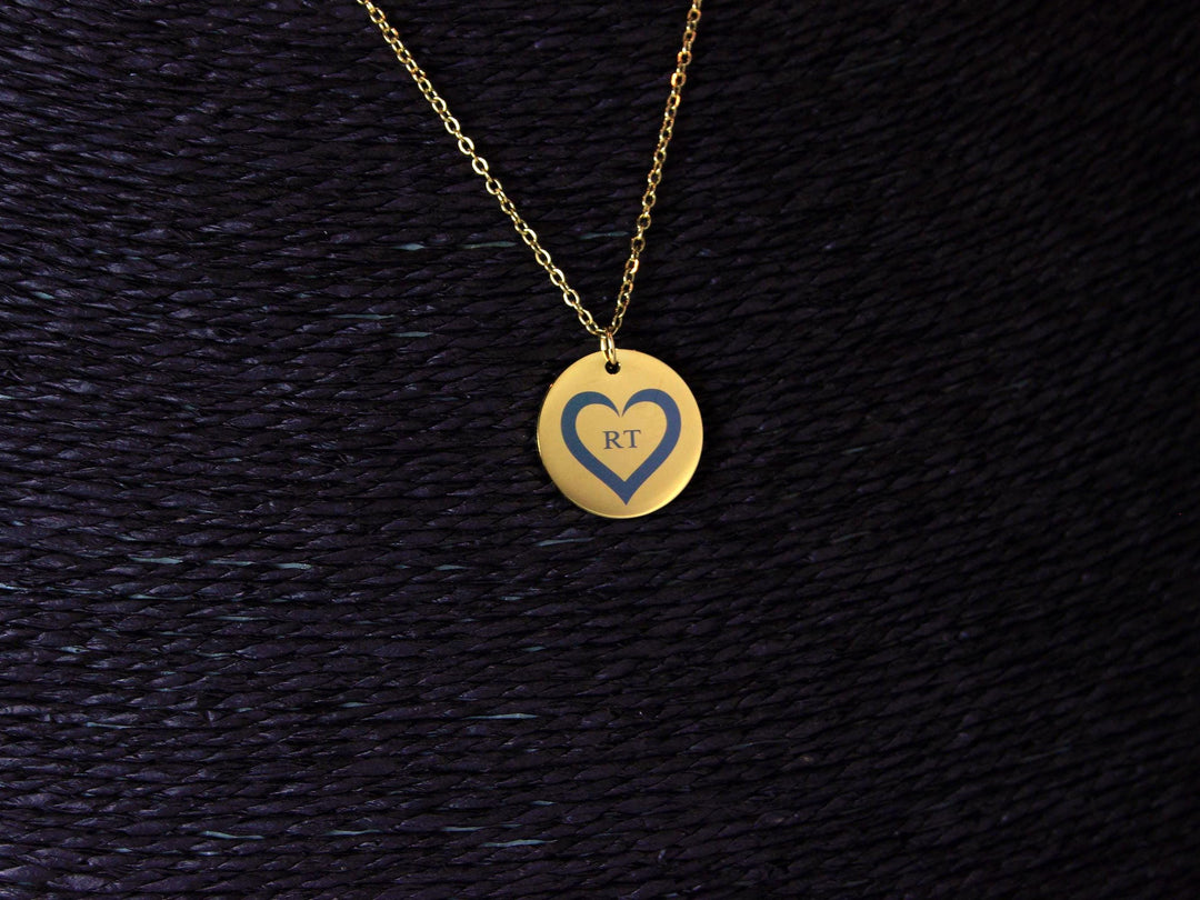 Gold Circle Pendant Necklace