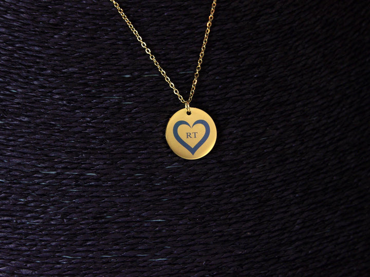 Gold Circle Pendant Necklace